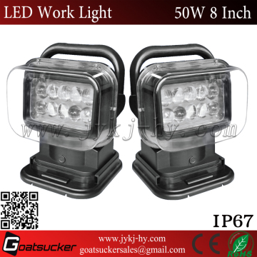 Remote controlled wireless 50W 8Inch LED search lights