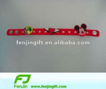 silicone snap bracelet with metal clip