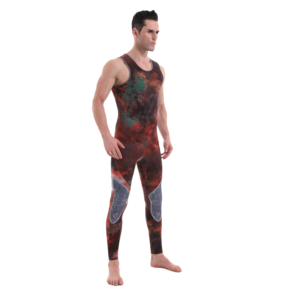 Seaskin Camouflage jasje lange john spearfishing wetsuit