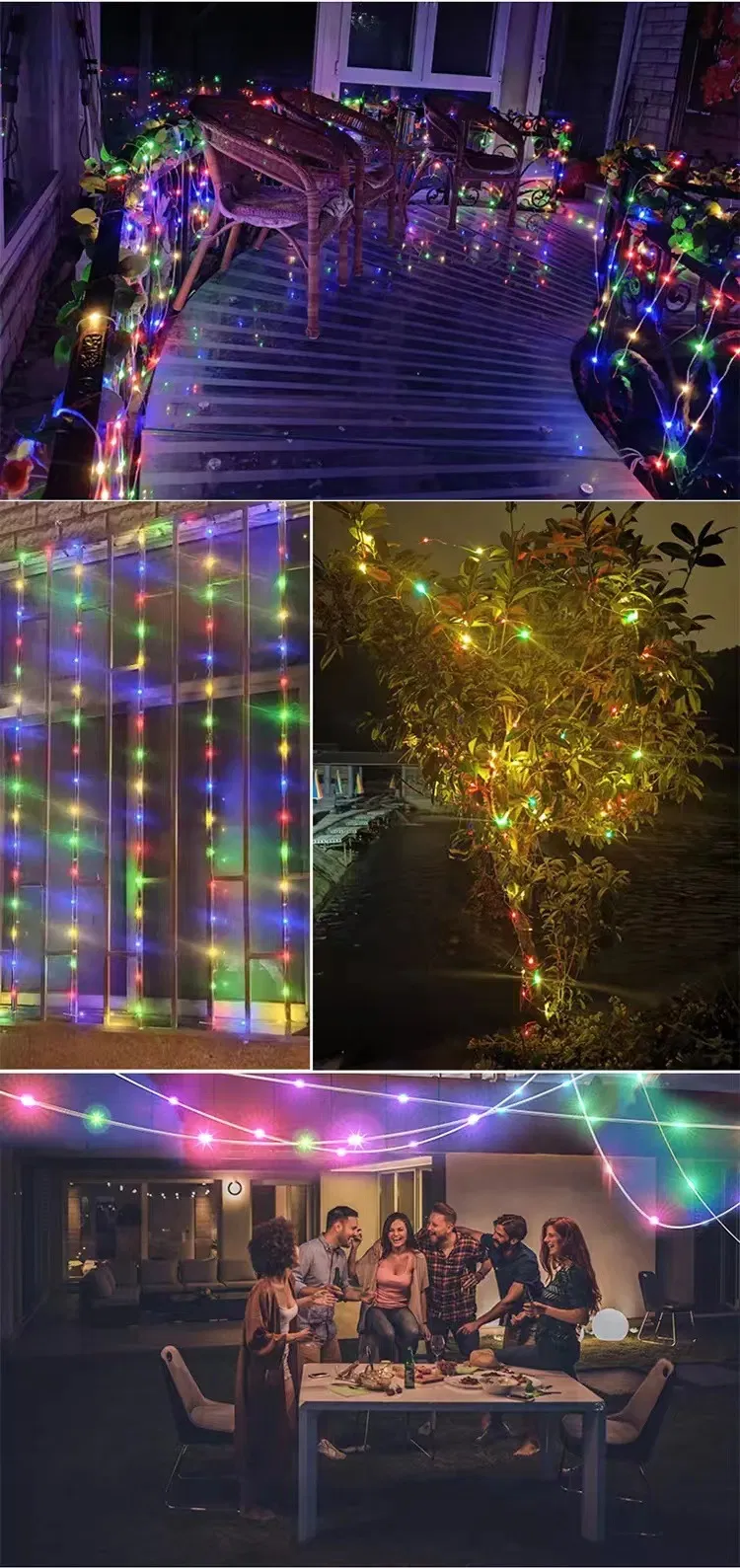 Smart RGB LED String Lights for Indoor and Outdoor Decor