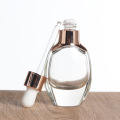 30ML transparent flat glass dropper bottle