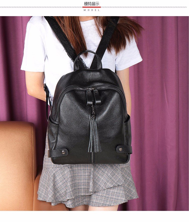  leather double shoulder bag