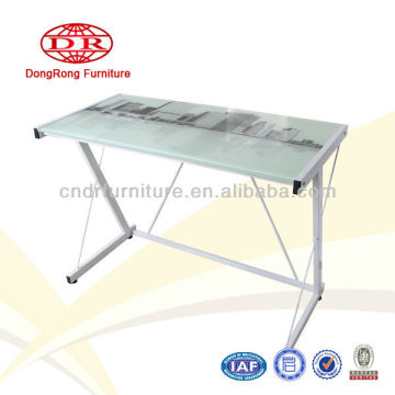 glass top computer desk