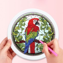 Custom DIY Diamond Painting Parrot Kit with Frame