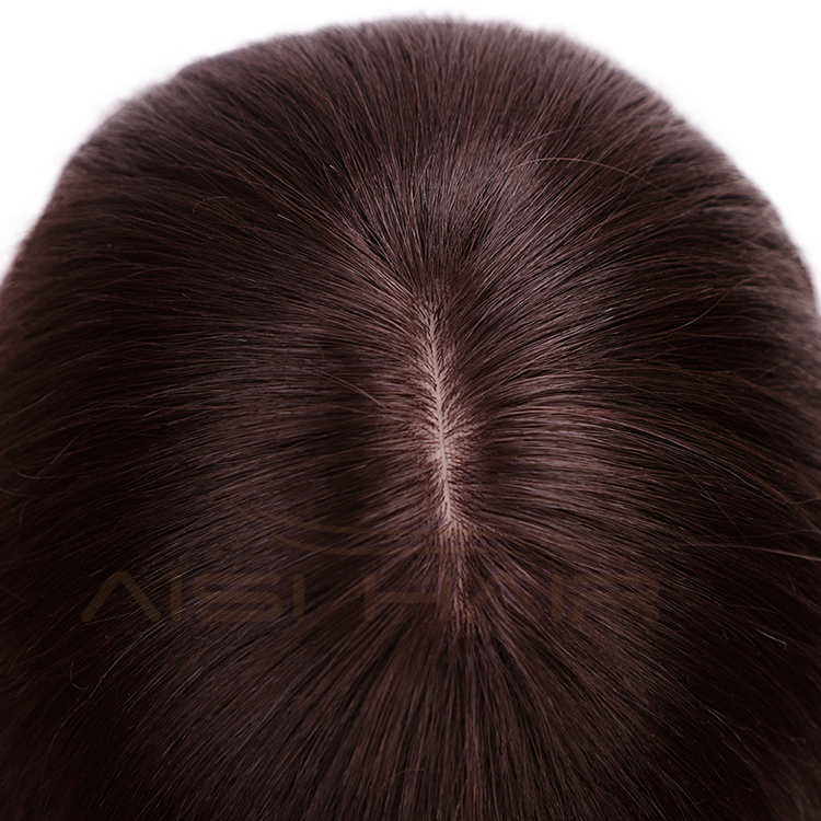 Aisi Hair Cheap 100% Brazilian Human Dark Brown Short Bob Hair Wig Silky Straight Silk Base Human Hair Wigs For Black Women