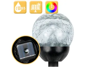 Colorful Solar Wind Spinner Outdoor Metal for Garden Decor Lamp