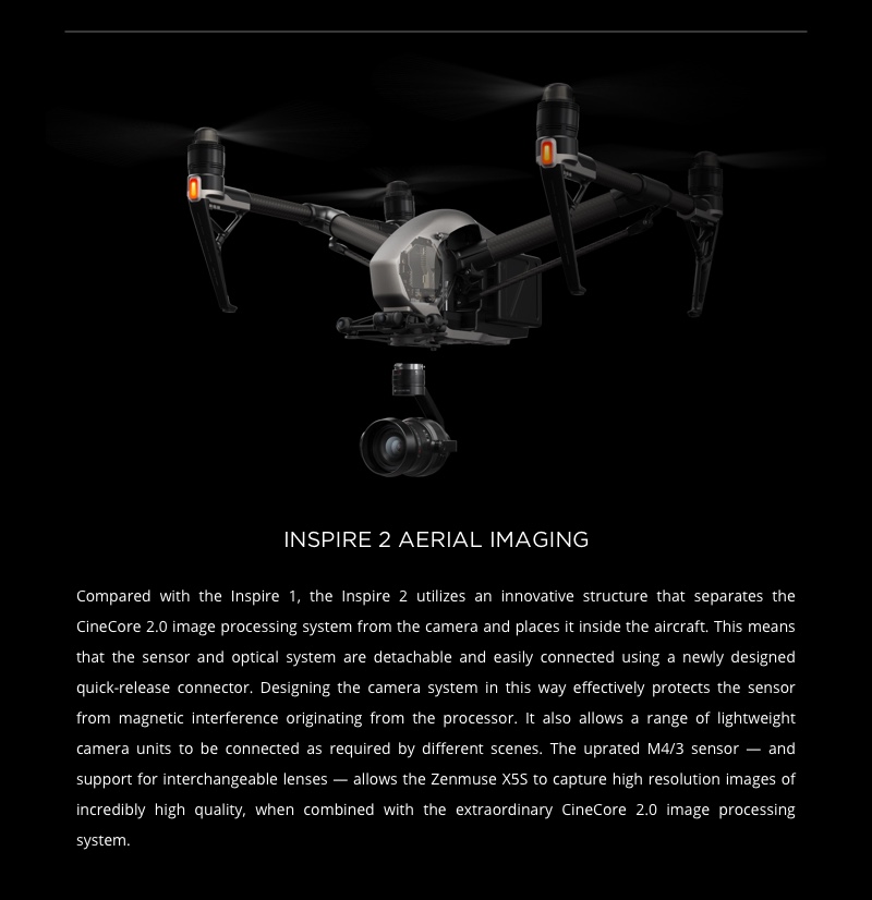 DJI ZENMUSE X5S 5.2K camera for DJI inspire 2 or M600 Pro