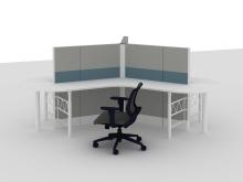 Aluminum low office workstation partition