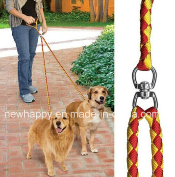 52" No-Tangle Tangle-Free Dual Dog Leash Pet Leash