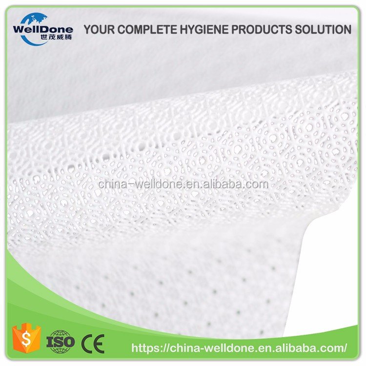 Top sheet sanitary napkin/pad perforated pe film