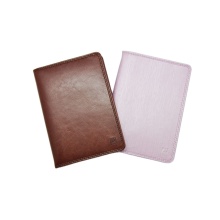 Pink and Brown Leather Coin Purse with Zipper Wallet