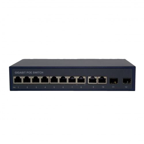 8 ports Ethernet Poe Switch 2RJ45 2SFP