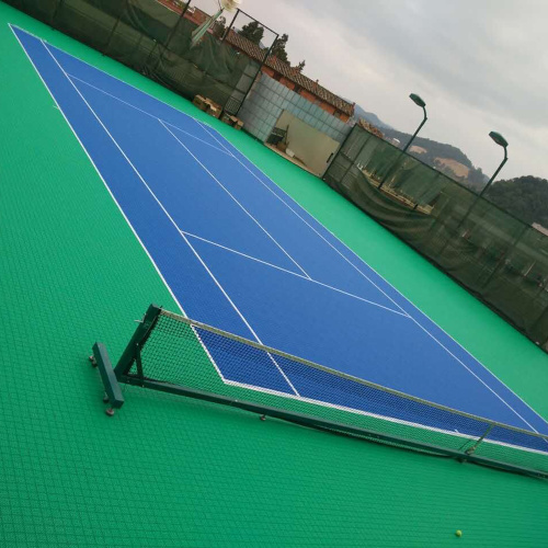 tennis court floor used indoor outdoor tiles