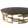 Oval Stainless Steel Brass Coffee Table