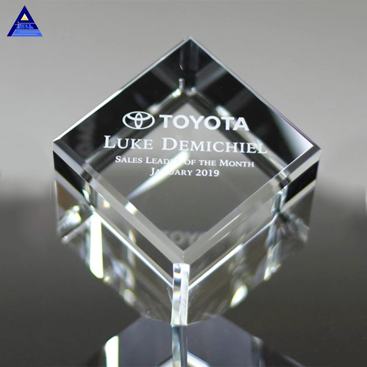 Glass Diamond Blank Dome Ball Crystal Pyramid Shaped Paperweight