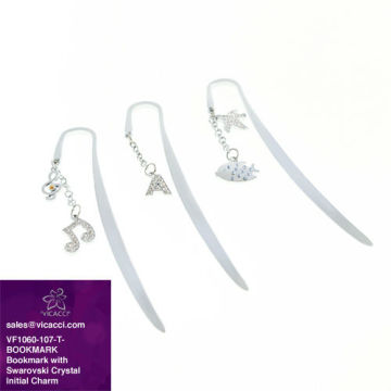 Fancy Charm Bookmark with Crystals from Swarovski