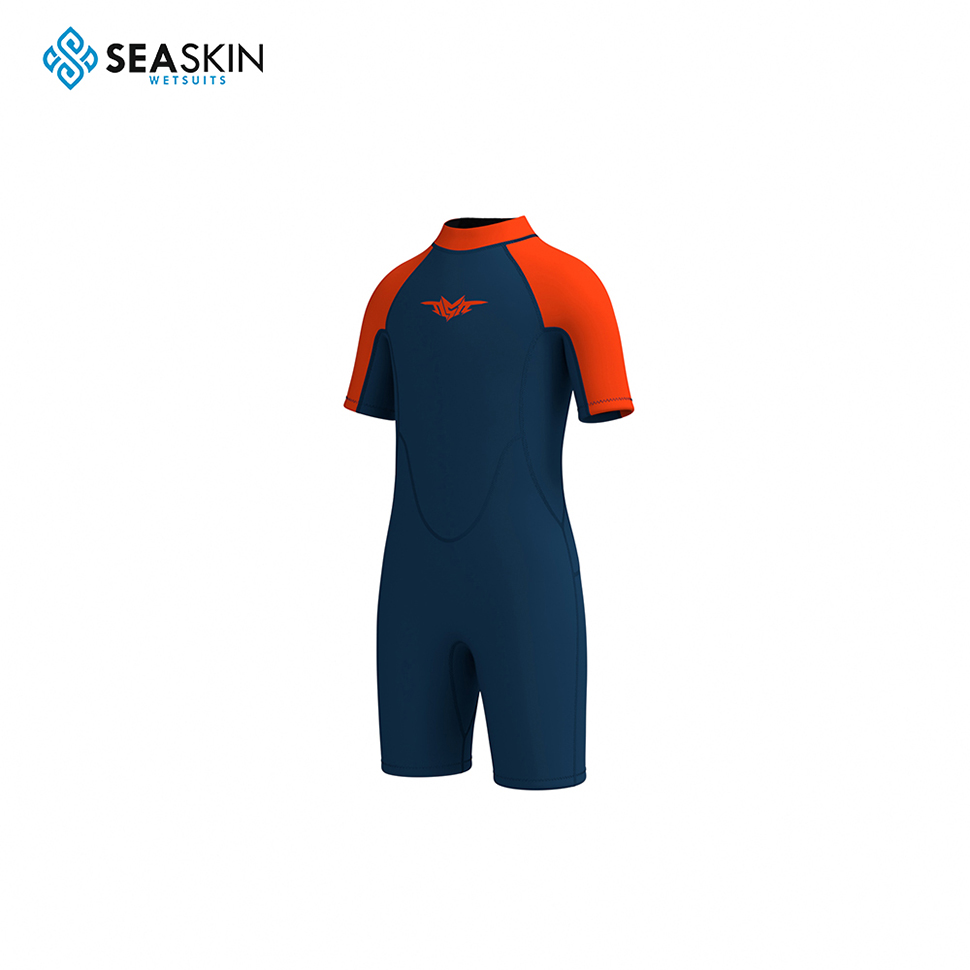 Seaskin Kids Front Zipper Wetsuit untuk SCUBA Diving