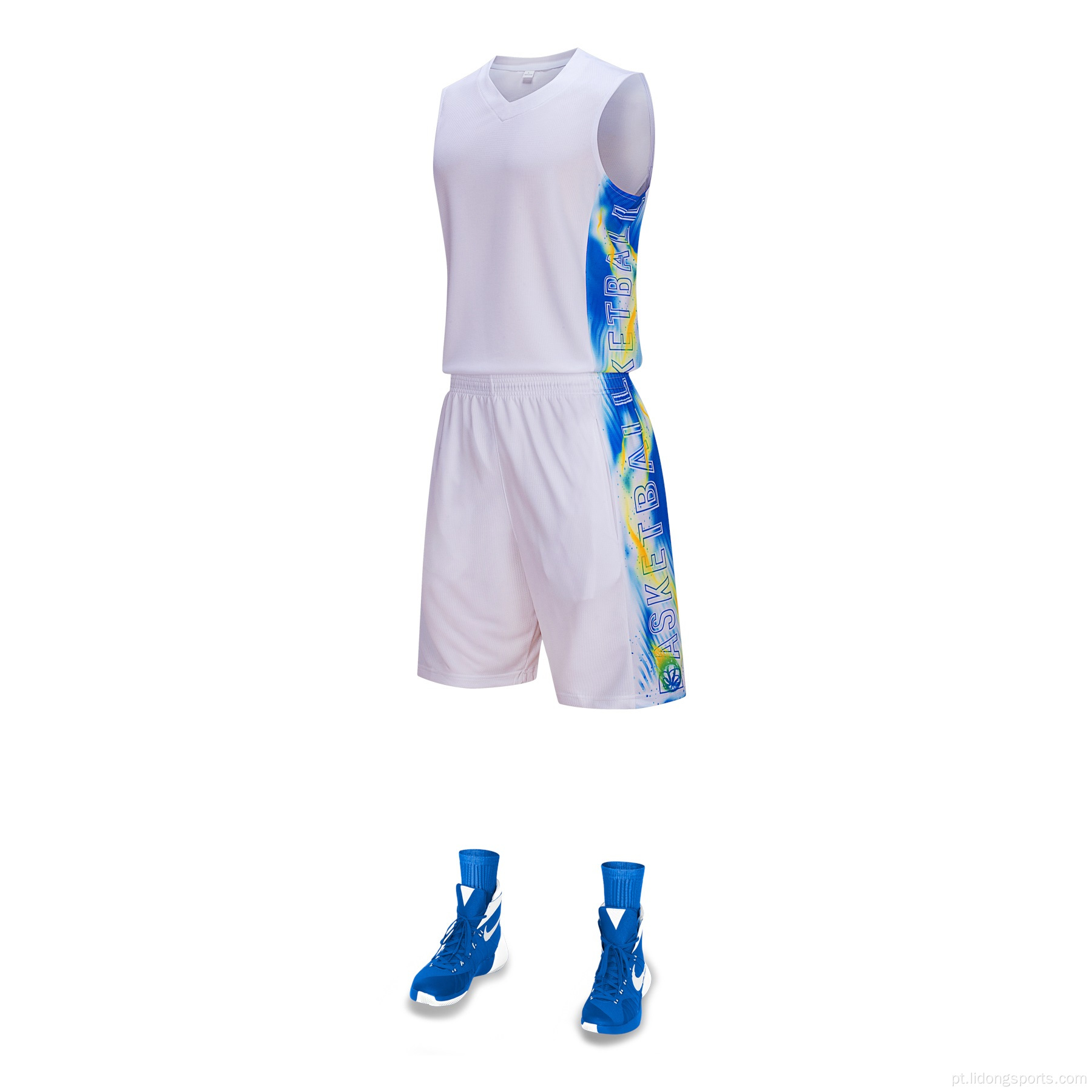 Jersey de basquete de treinamento esportivo uniforme de basquete masculino