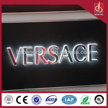 stainless steel color backlit letter signs