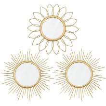 Espelhos de parede de metal sunburst