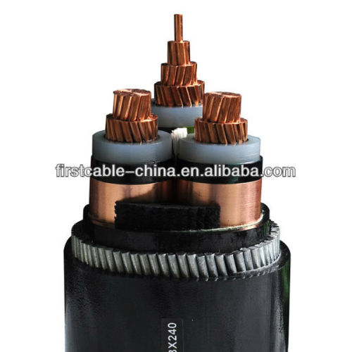 Copper Core PVC/XLPE insulated underground black power cable