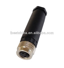 M8 Field Connector female 3 or 4 Poles Pins M8 Wireless Mountable Cable Connector Circular Connector (IBEST)