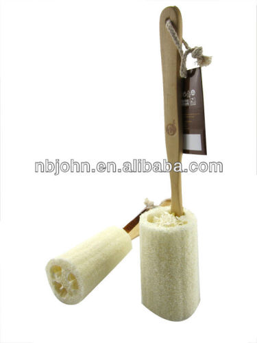 loofah bath scrubber with handle
