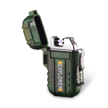 Custom Outdoor Windproof Water-resistant Electric USB Dual Arc Lighter