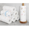 Rolled disposable rag absorbent cleaning cloth