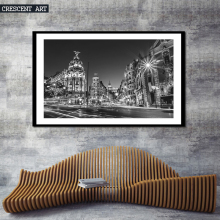 Black and White Downtown Canvas Prints