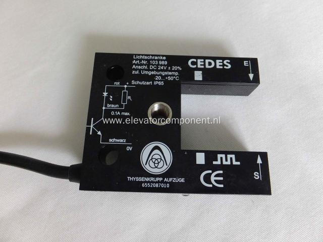 CEDES Leveling Sensor for ThyssenKrupp Elevators 6552087010