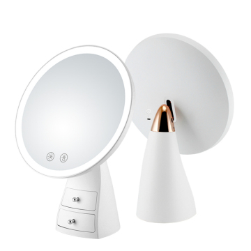 Lighted Round Makeup Vanity Mirror