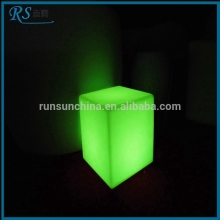PE plastic stool led cube rgb 50x50x50cm, 3d led cube seat lighting