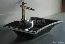Black granite art basin lavatory basin granite sink