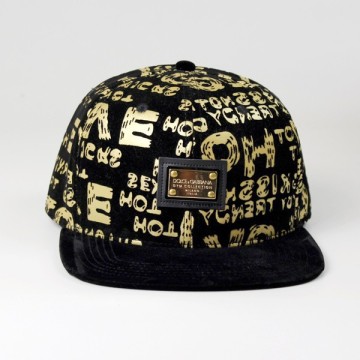 printed flat brim,simple flat brim embroidery cap,snap back flat bill cap