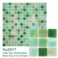 Swimming Pool Glass Mosaic Green Color Shower Room