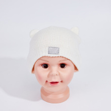 baby autumn and winter knitted brimmed hat for winter