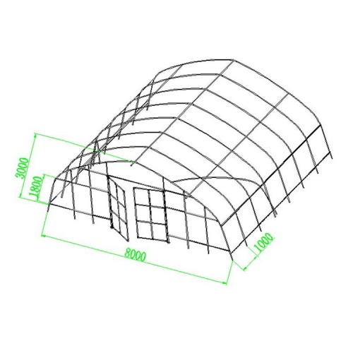 Agricultural PE Film Single Span Greenhouse