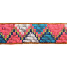 Trims, measures 3.1cm, made of assorted color threads, ethnic style