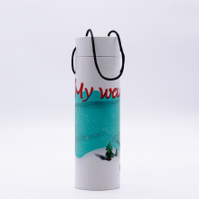 customized christmas cylinder paper round box