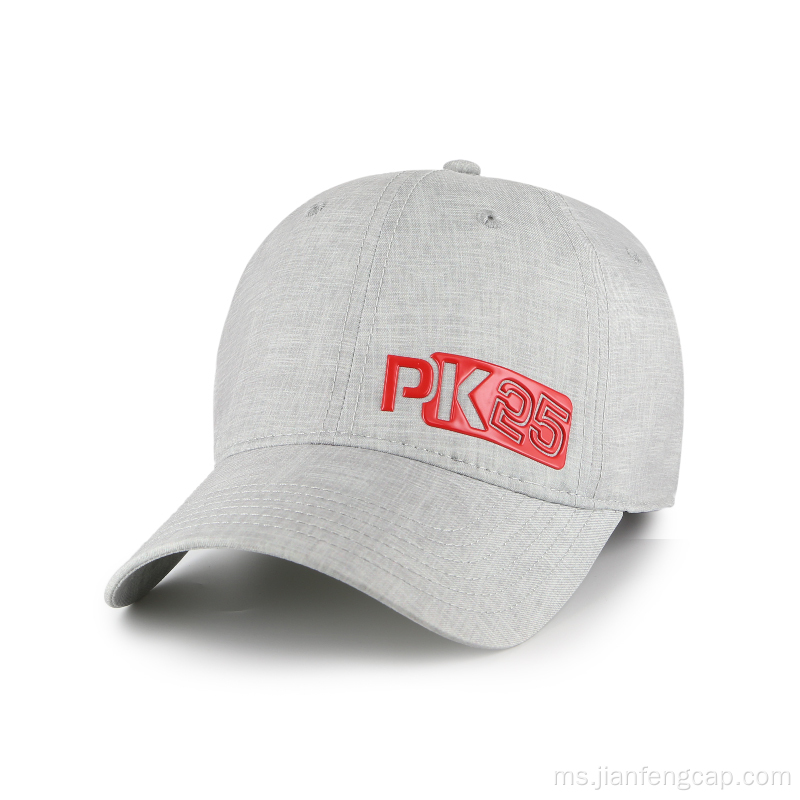 Topi besbol luar Kitar semula kain TPU logo