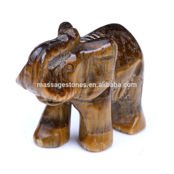 Wholesale animal craving Natural tiger eye craved elephant