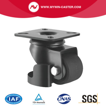 Placa pesada Swivle Nylon Caster Wheel com sistema ajustável