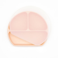 Silicone Baby Suction Divided Plate with Lid