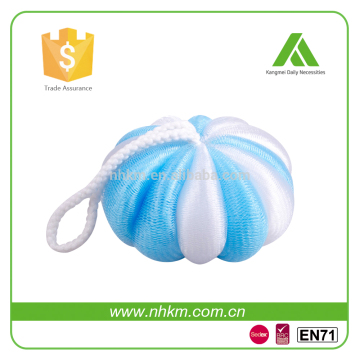 new items colorful mesh bath sponge pumpkin ball