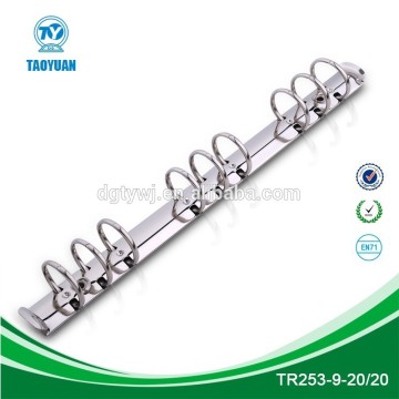 Round shape 9 ring binder with booster, binder clip