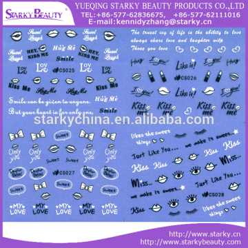 Beauty Sticker nail polish sticker 2016 new arrive 3d nail sticker