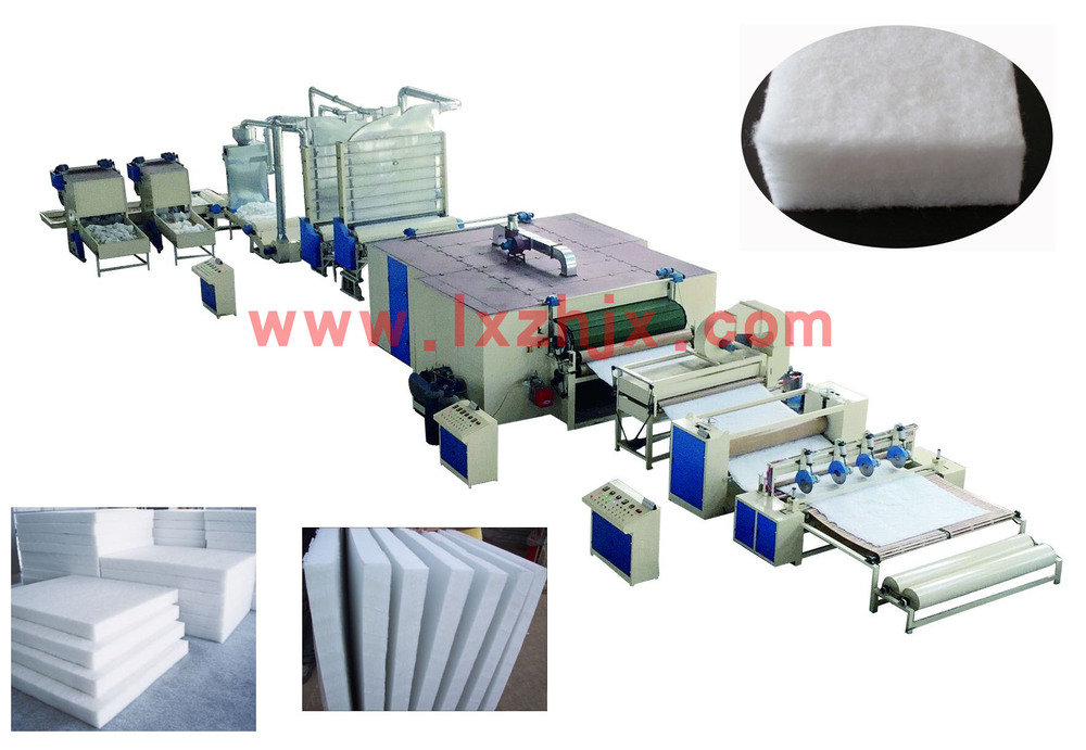 YWJM-4 Hard stiff polyester fiber non-woven wadding production line mattress plant