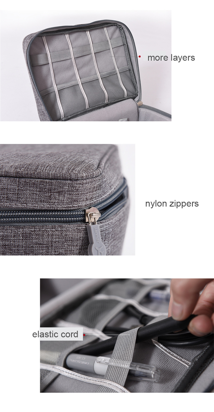 Double Layers Digital Storage Bags Waterproof Electronic Device Cabel Accessories Travel Bag Organize