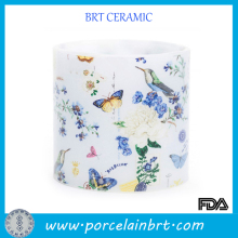 Vintage holiday printing jar candle